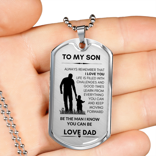 TO MY SON | FROM DAD | DOG TAG