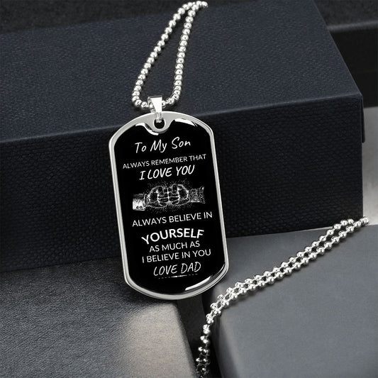 TO MY SON | FROM DAD | DOG TAG 3