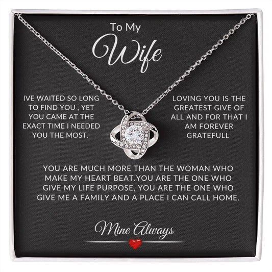 TO MY WIFE | LOVE KNOT NECKLESS